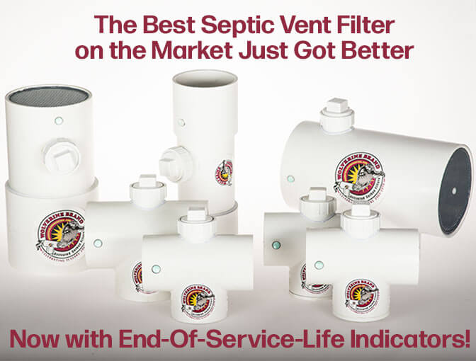 Wolverine Septic Vent Filters Now With End of Service Life Indicator